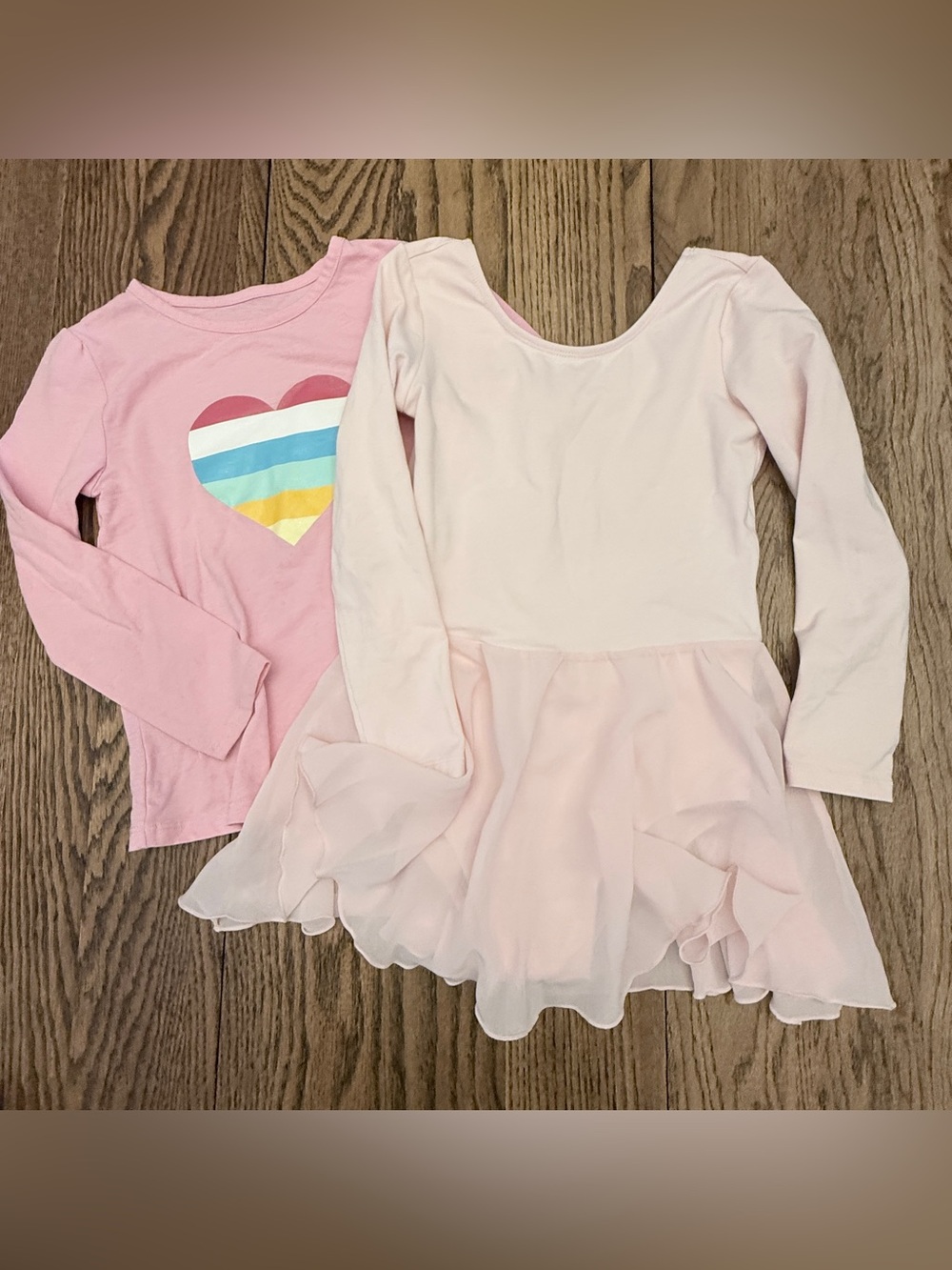 Stelle Ballet Skirted Leotard & BCBG Long Sleeve Heart Shirt Sz 6 Lot EE